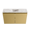 MONDIAZ TURE-DLUX 80cm toiletmeubel Oro. EDEN wastafel Glace positie midden. Met 1 kraangat. SW1103412