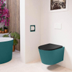 MONDIAZ LAVIE wandclosetpack - 36x53cm - diepspoel - rimless - Smag (blauw) - softclose - quick-release - toiletzitting - Urban (zwart) SW1208748