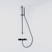 Fortifura Calvi Thermostatische Douchekraan - opbouw - zwart mat SW377839