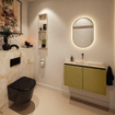 MONDIAZ TURE-DLUX 80cm toiletmeubel Oro. EDEN wastafel Frappe positie midden. Zonder kraangat. SW1102882