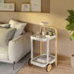 Umbra Bellwood serveertrolley 53x44x80cm Staal Wit/naturel SW719980
