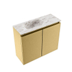 MONDIAZ TURE-DLUX 60cm toiletmeubel Oro. EDEN wastafel Glace positie links. Zonder kraangat. SW1103428