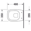 Duravit D-code wandcloset verkort 48cm met spoelrand diepspoel wit 0315126