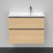 Duravit D-Neo wastafelonderkast 81x62.5x46.2cm 2 lades Natuur eiken Mat SW641151