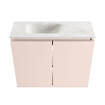 MONDIAZ TURE-DLUX 60cm toiletmeubel Rosee. EDEN wastafel Ostra positie links. Zonder kraangat. SW1105039