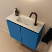 MONDIAZ TURE-DLUX 60cm toiletmeubel Jeans. EDEN wastafel Ostra positie midden. Met 1 kraangat. SW1104886