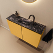 MONDIAZ TURE-DLUX 80cm toiletmeubel Ocher. EDEN wastafel Lava positie midden. Met 1 kraangat. SW1103888