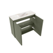 MONDIAZ TURE-DLUX 60cm toiletmeubel Army. EDEN wastafel Frappe positie midden. Zonder kraangat. SW1102646