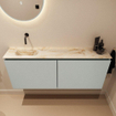 MONDIAZ TURE-DLUX 120cm toiletmeubel Greey. EDEN wastafel Frappe positie links. Zonder kraangat. SW1102836