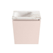 MONDIAZ TURE-DLUX 40cm toiletmeubel Rosee. EDEN wastafel Frappe positie links. Zonder kraangat. SW1102952