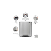 Brabantia Bo Pedaalemmer - 60 liter - kunststof binnenemmer - matt steel fingerprint proof SW1117454