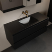 Mondiaz Aivy badmeubelset - 120x45x50cm - 0 kraangaten - 1 wasbak urban Solid surface - Midden - 2 lades - Met spiegelkast - MDF Urban SW892157