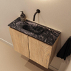 MONDIAZ TURE-DLUX 60cm toiletmeubel Washed Oak. EDEN wastafel Lava positie midden. Zonder kraangat. SW1104122