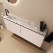 MONDIAZ TURE-DLUX 120cm toiletmeubel Rosee. EDEN wastafel Glace positie links. Met 1 kraangat. SW1103507