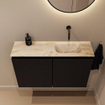MONDIAZ TURE-DLUX 80cm toiletmeubel Urban. EDEN wastafel Frappe positie rechts. Zonder kraangat. SW1102630