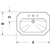 Duravit Serie 1930 wastafel 80x55cm 1 kraangat overloop wit 0303703