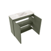 MONDIAZ TURE-DLUX 60cm toiletmeubel Army. EDEN wastafel Frappe positie midden. Met 1 kraangat. SW1102641