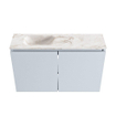 MONDIAZ TURE-DLUX 80cm toiletmeubel Clay. EDEN wastafel Frappe positie links. Zonder kraangat. SW1102697