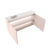 MONDIAZ TURE-DLUX 100cm toiletmeubel Rosee. EDEN wastafel Ostra positie links. Met 1 kraangat. SW1105021