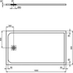 Ideal Standard Ultraflat Solid douchebak rechthoekig 160x90x3cm betongrijs SW97423