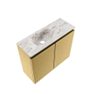 MONDIAZ TURE-DLUX 60cm toiletmeubel Oro. EDEN wastafel Glace positie links. Zonder kraangat. SW1103428