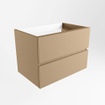 Mondiaz VICA wastafelonderkast - 70x45x50cm - 2 lades - uitsparing midden - softclose - Oro SW1016490
