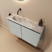 MONDIAZ TURE-DLUX 80cm toiletmeubel Greey. EDEN wastafel Glace positie links. Zonder kraangat. SW1103291