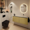 MONDIAZ TURE-DLUX 120cm toiletmeubel Oro. EDEN wastafel Opalo positie rechts. Zonder kraangat. SW1104499