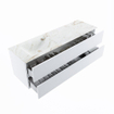 MONDIAZ VICA-DLUX Badkamermeubelset - 150cm - onderkast talc - 2 lades - inbouw wastafel cloud links - 1 kraangat - 60cm hoge versie - frape SW1088603