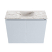 MONDIAZ TURE-DLUX 60cm toiletmeubel Clay. EDEN wastafel Glace positie midden. Zonder kraangat. SW1103189