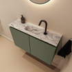 MONDIAZ TURE-DLUX 80cm toiletmeubel Army. EDEN wastafel Glace positie midden. Met 1 kraangat. SW1103139