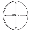 Differnz Spiegel Rond 60 x 60 cm wit SW705564