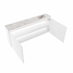 MONDIAZ TURE-DLUX 120cm toiletmeubel Talc. EDEN wastafel Glace positie rechts. Zonder kraangat. SW1103135