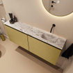 MONDIAZ TURE-DLUX 120cm toiletmeubel Oro. EDEN wastafel Glace positie rechts. Zonder kraangat. SW1103450