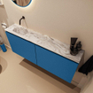 MONDIAZ TURE-DLUX 120cm toiletmeubel Jeans. EDEN wastafel Glace positie links. Zonder kraangat. SW1103338