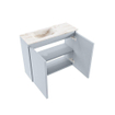 MONDIAZ TURE-DLUX 60cm toiletmeubel Clay. EDEN wastafel Frappe positie links. Zonder kraangat. SW1102684