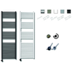 Sanicare Elektrische Design Radiator - 172 x 45 cm - 920 Watt - thermostaat chroom linksonder - wit SW890910