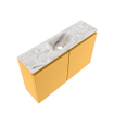 MONDIAZ TURE-DLUX 80cm toiletmeubel Ocher. EDEN wastafel Glace positie midden. Met 1 kraangat. SW1103396
