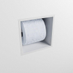 Mondiaz Easy Toiletrolhouder - 16x16x16cm - Inbouw/opbouw - Solid surface - Talc mat SW644629