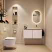 MONDIAZ TURE-DLUX 100cm toiletmeubel Rosee. EDEN wastafel Frappe positie rechts. Zonder kraangat. SW1102962