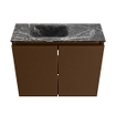 MONDIAZ TURE-DLUX 60cm toiletmeubel Rust. EDEN wastafel Lava positie links. Zonder kraangat. SW1103983