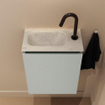 MONDIAZ TURE-DLUX 40cm toiletmeubel Greey. EDEN wastafel Opalo positie links. Met 1 kraangat. SW1104316