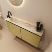 MONDIAZ TURE-DLUX 100cm toiletmeubel Oro. EDEN wastafel Frappe positie links. Met 1 kraangat. SW1102893