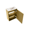 MONDIAZ TURE-DLUX 40cm toiletmeubel Oro. EDEN wastafel Frappe positie rechts. Zonder kraangat. SW1102876
