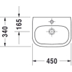 Duravit D-code fontein 45 cm. wit 0315110