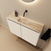 MONDIAZ TURE-DLUX 80cm toiletmeubel Talc. EDEN wastafel Frappe positie midden. Zonder kraangat. SW1102593