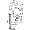 Hansa Designo lage druk wastafelkraan met waste chroom SW204369