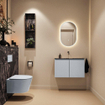 MONDIAZ TURE-DLUX 80cm toiletmeubel Clay. EDEN wastafel Lava positie midden. Zonder kraangat. SW1103767