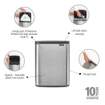 Brabantia Bo Afvalemmer - 12 liter - kunstof binnenemmer - matt steel fingerprint proof SW1026548