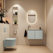MONDIAZ TURE-DLUX 80cm toiletmeubel Greey. EDEN wastafel Ostra positie links. Met 1 kraangat. SW1104856